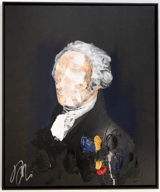 Just released NEW ARTWORKS!! from abstract portrait collection "UNTITLED Portrait work (Alexander Hamilton)" American president history. contemporary painting