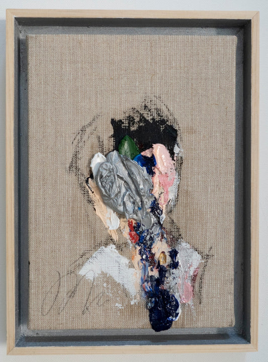 Just released NEW ARTWORKS!! from Floral collection "Silver Portrait work" abstract portrait artwork color series