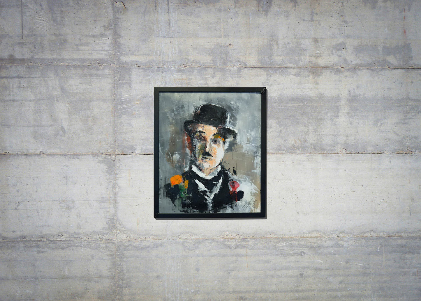 UNTITLED Portrait work (Chaplin) contemporary painting
