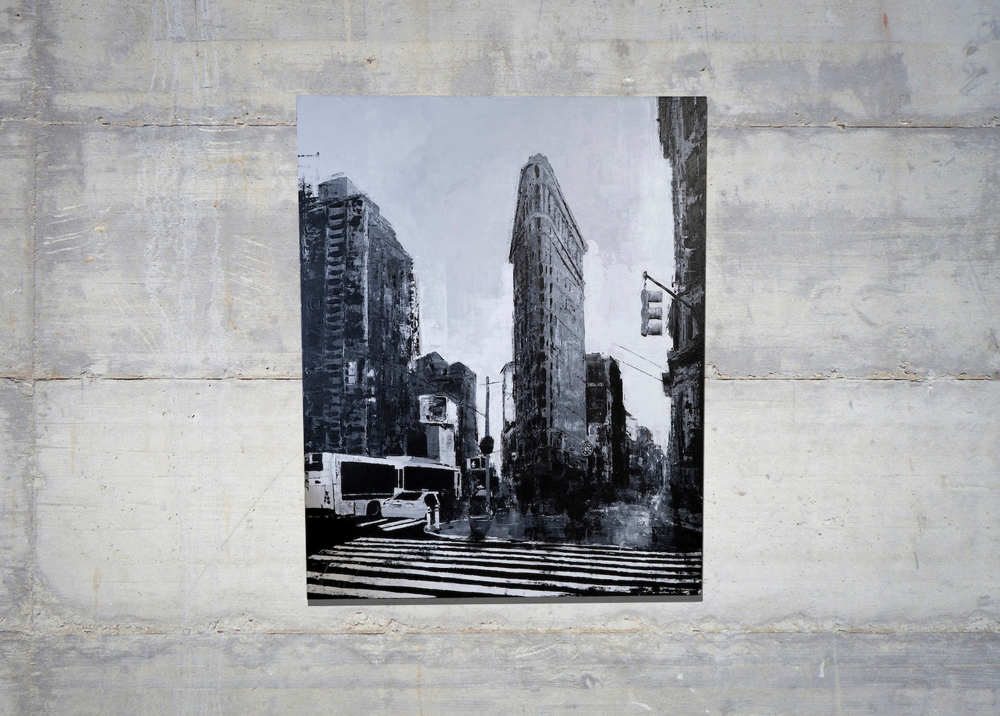 Title of artwork "New York, city scape composition #16" contemporary painting