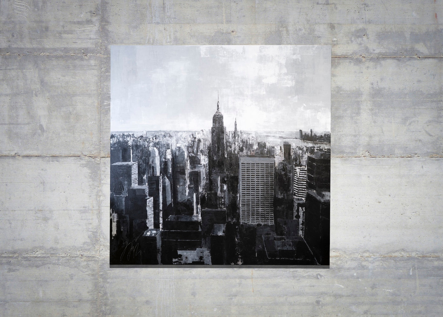Title of artwork "New York, city scape composition #15" contemporary painting