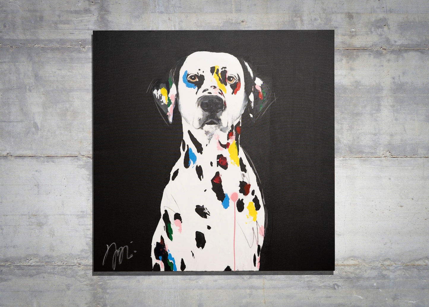 Title of artwork "Dalmatian" contemporary painting