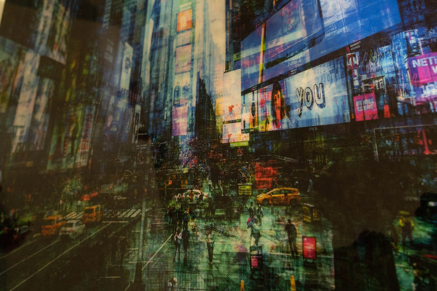 New York, Times square painting