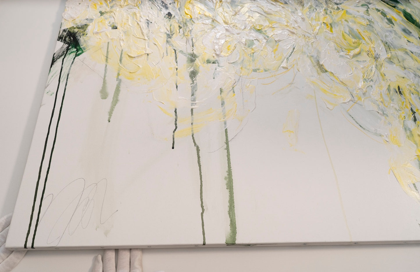 Title of artwork "Flowers" contemporary painting
