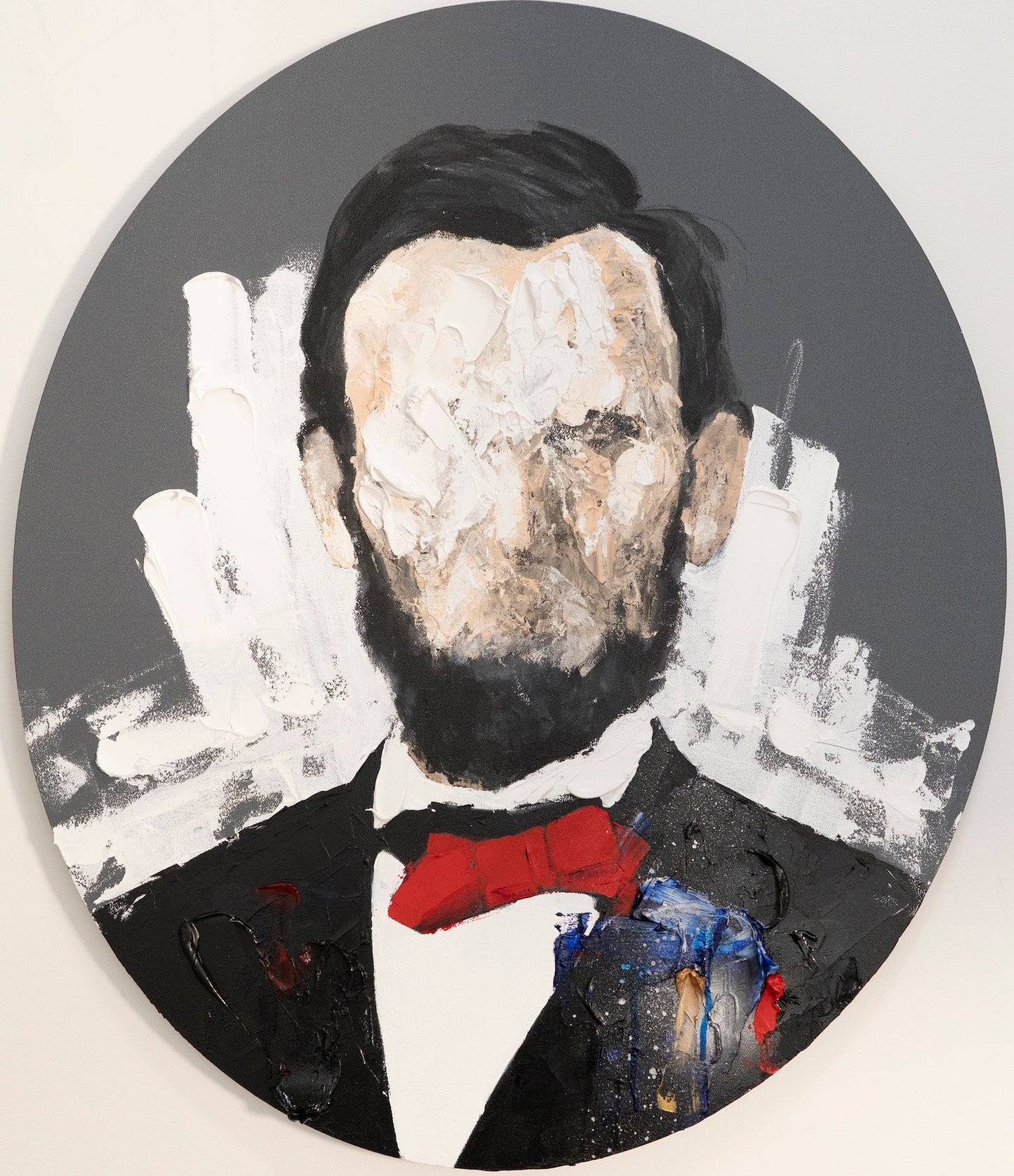 UNTITLED Portrait work (Abraham Lincoln) contemporary painting