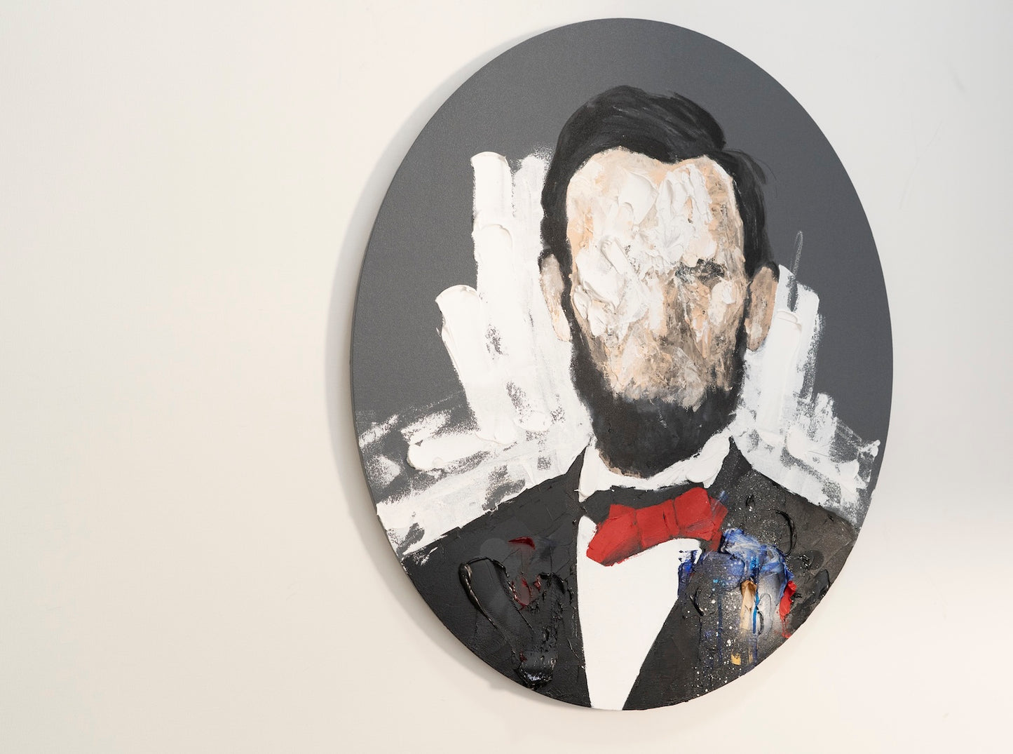 UNTITLED Portrait work (Abraham Lincoln) contemporary painting