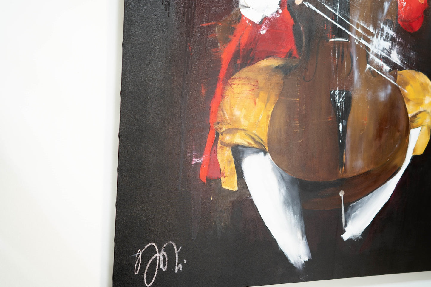 The Cellist contemporary painting