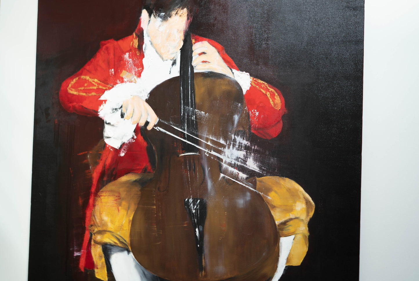 The Cellist contemporary painting