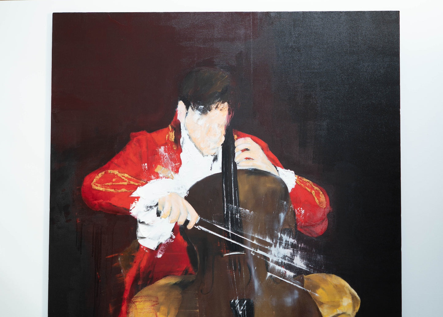 The Cellist contemporary painting