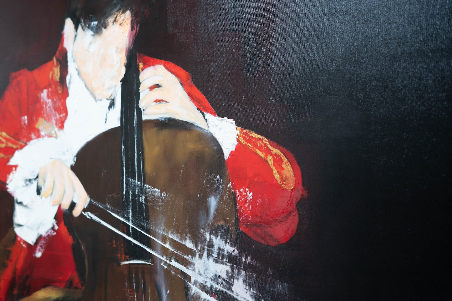 The Cellist contemporary painting