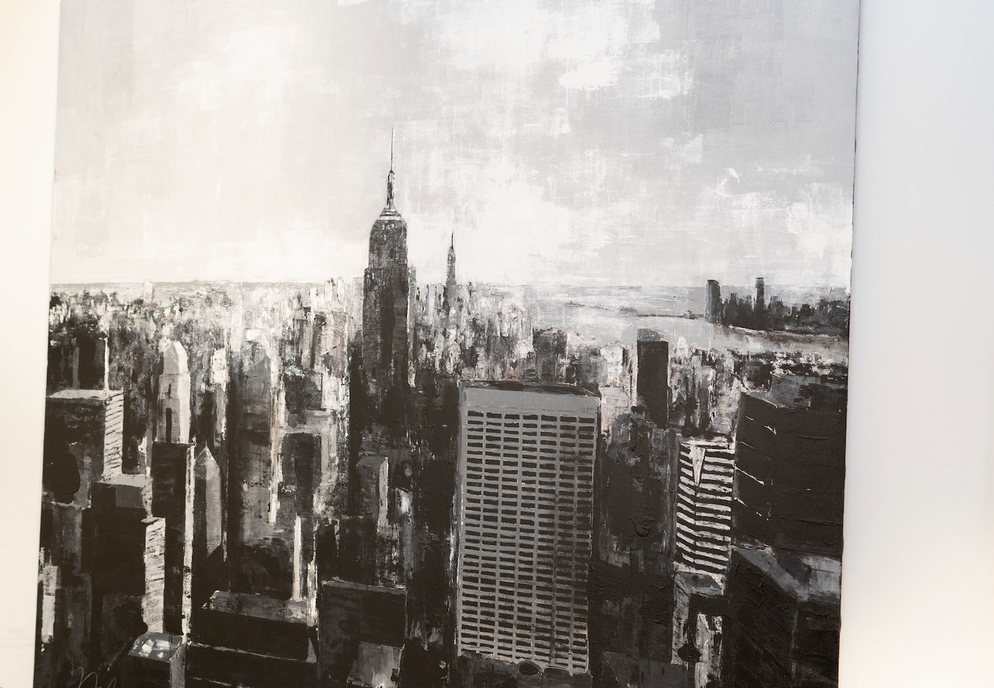 Title of artwork "New York, city scape composition #15" contemporary painting