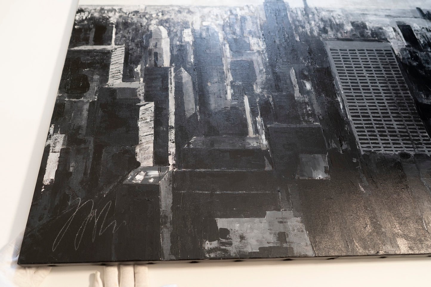 Title of artwork "New York, city scape composition #15" contemporary painting