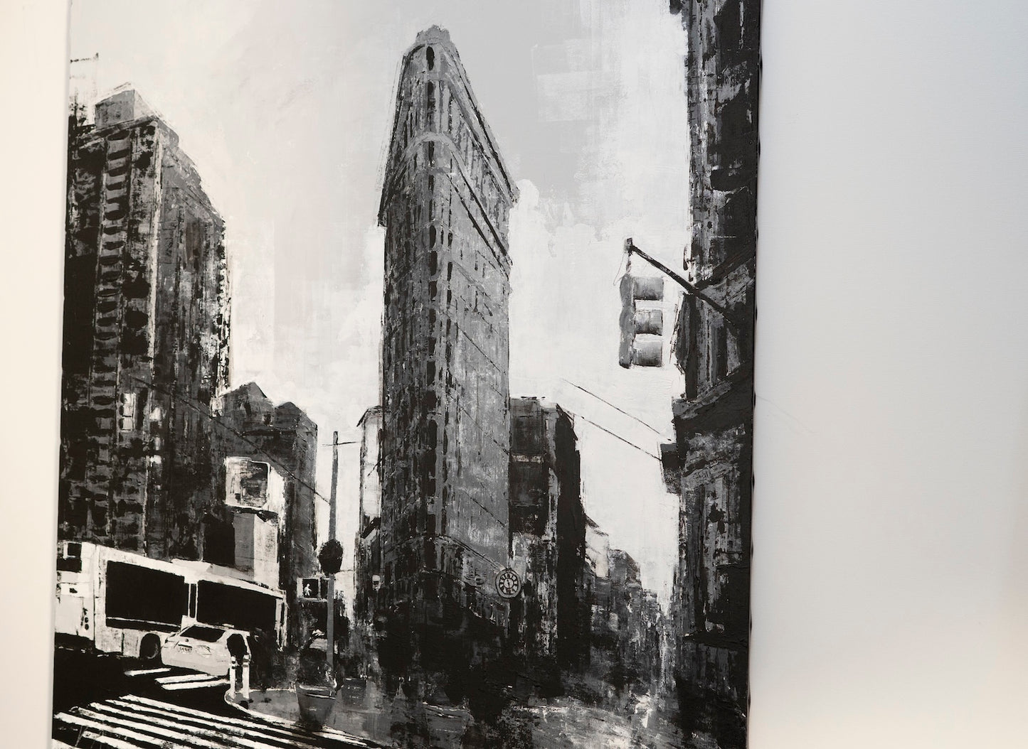 Title of artwork "New York, city scape composition #16" contemporary painting
