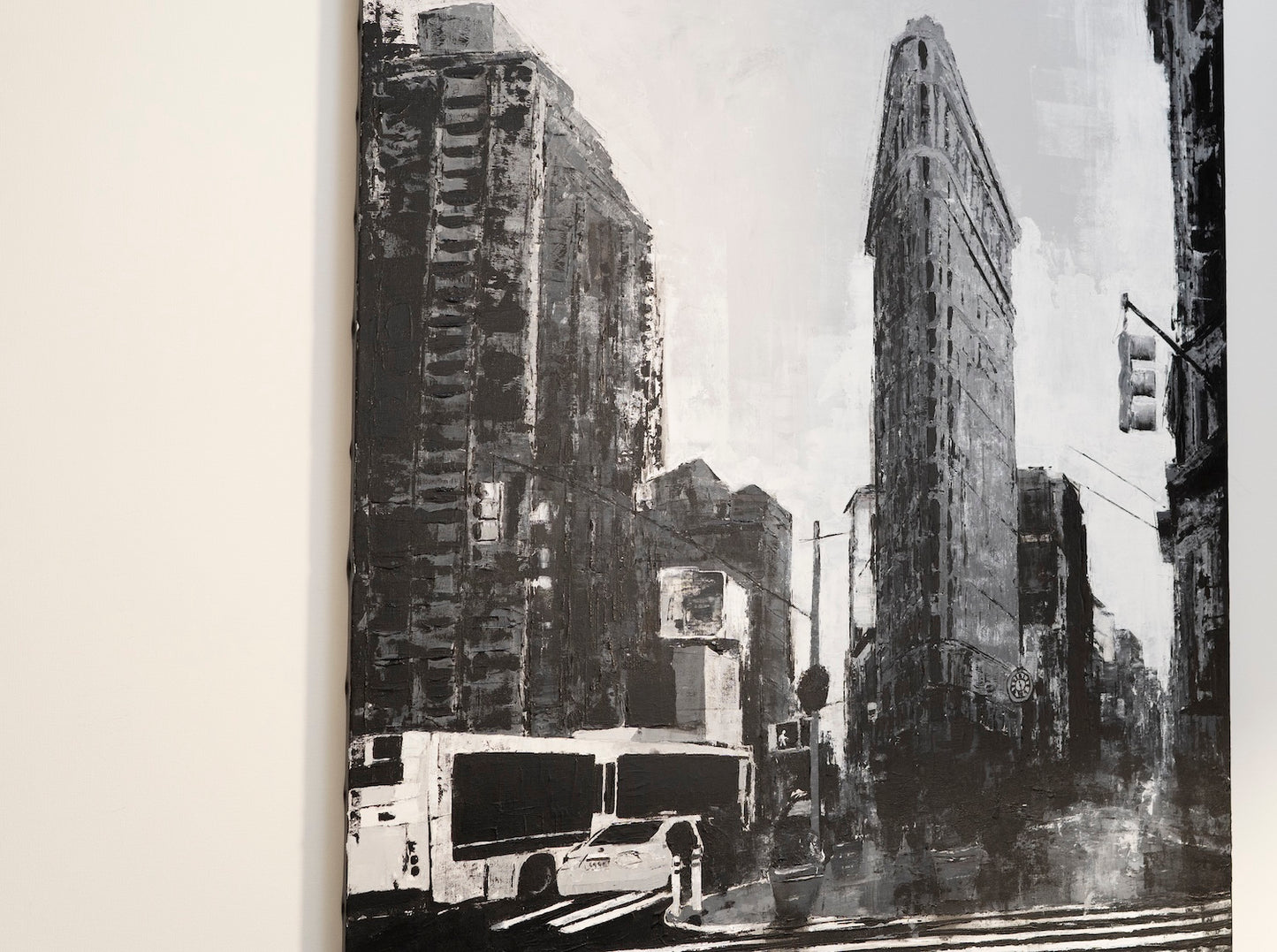 Title of artwork "New York, city scape composition #16" contemporary painting
