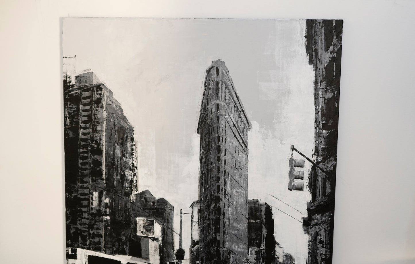 Title of artwork "New York, city scape composition #16" contemporary painting