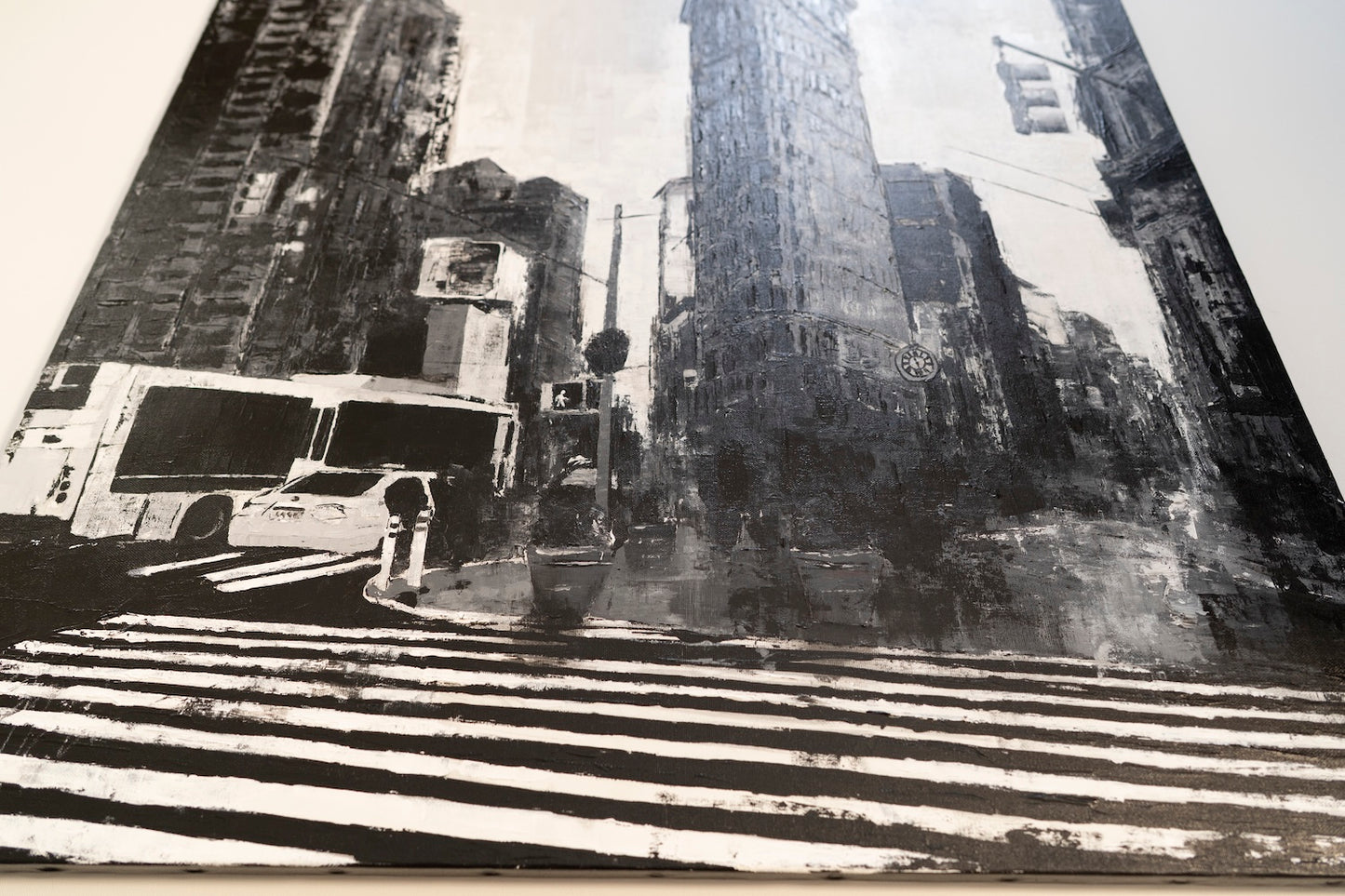 Title of artwork "New York, city scape composition #16" contemporary painting