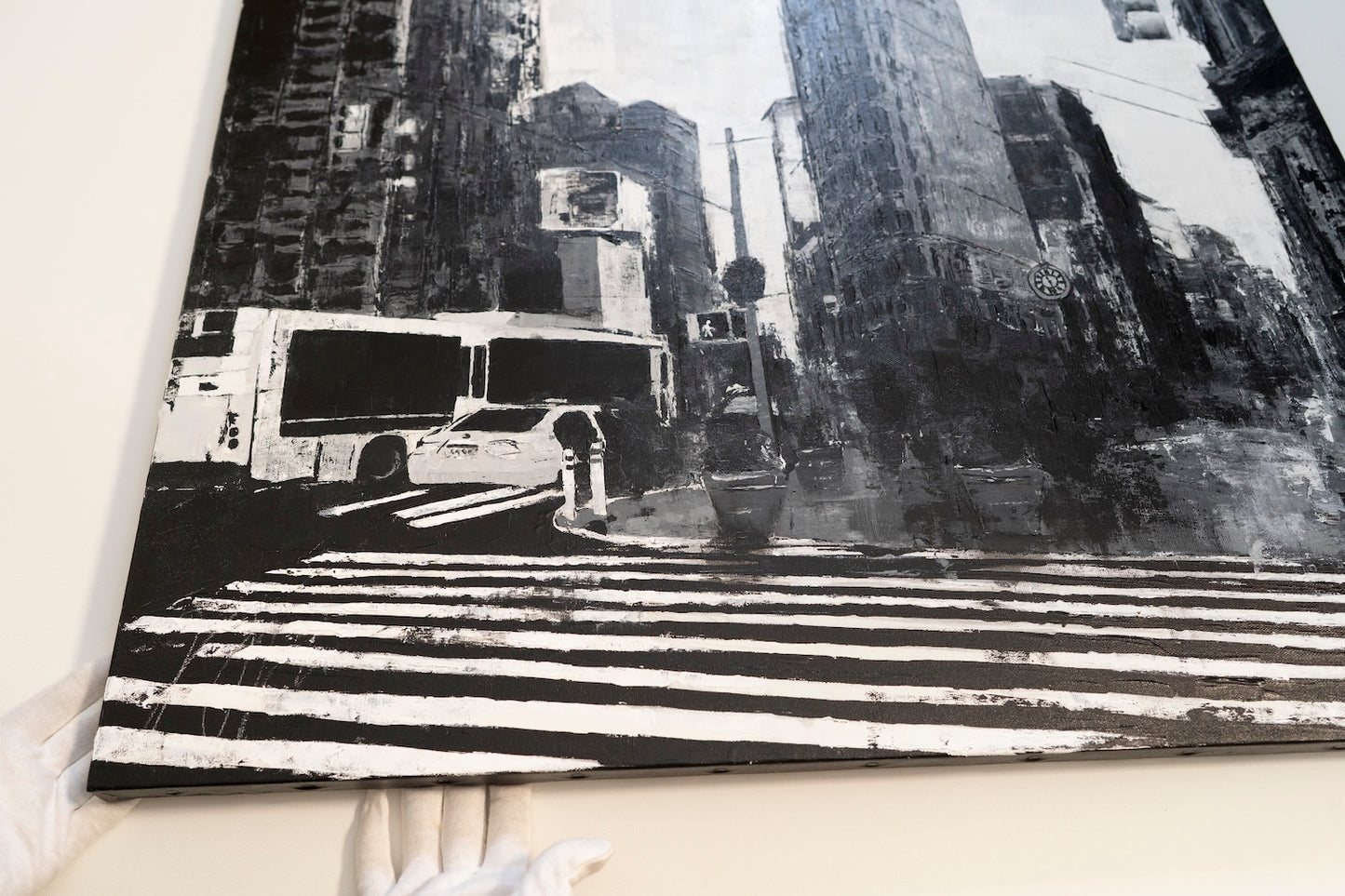 Title of artwork "New York, city scape composition #16" contemporary painting
