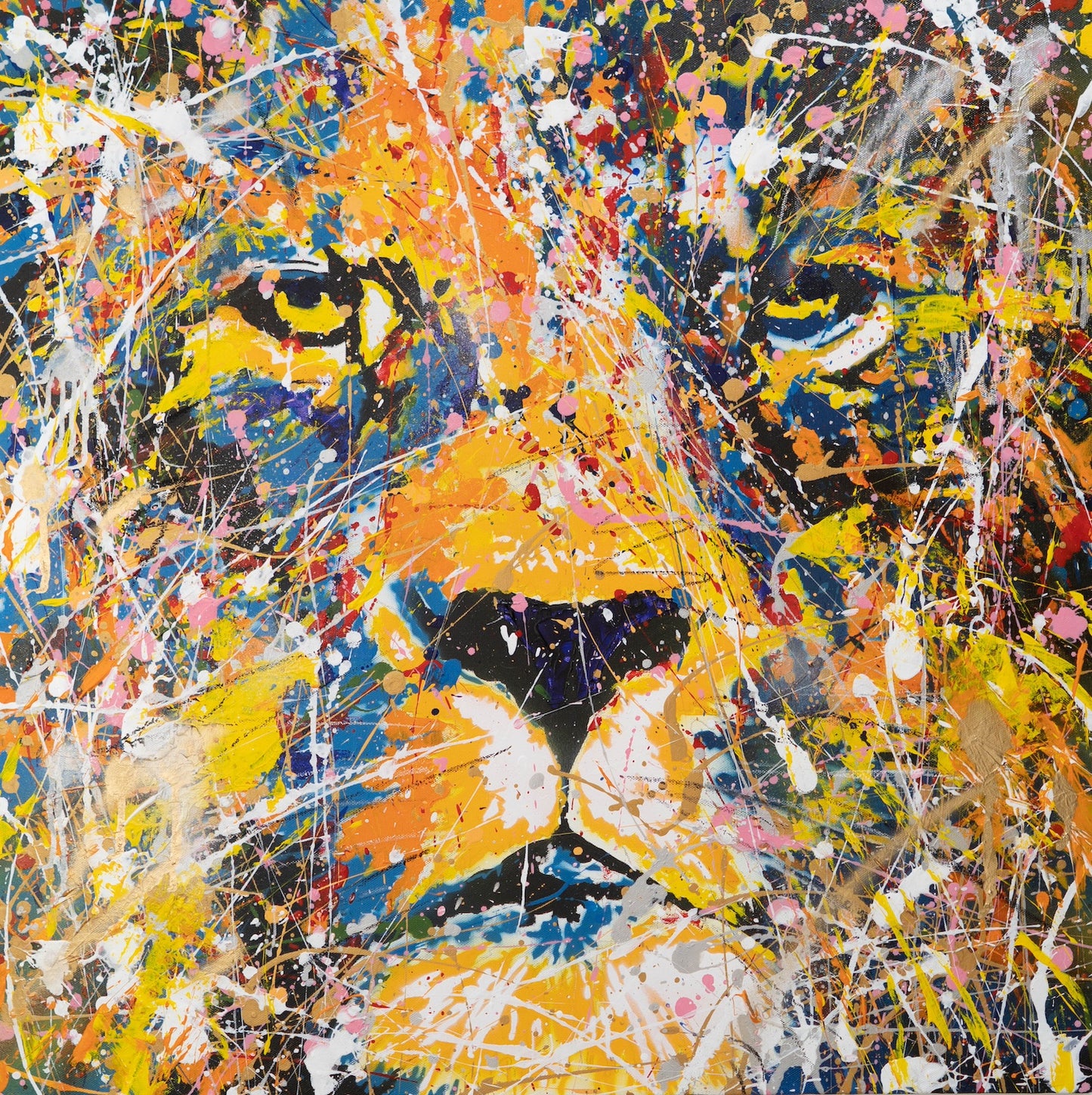 "LION (multi color edition)" painting