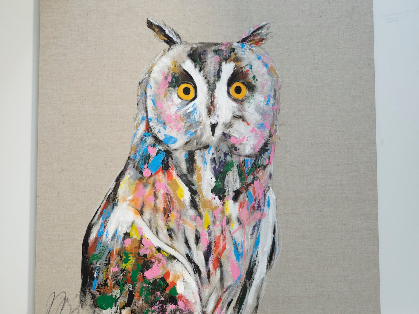Title of artwork "Owl" contemporary painting