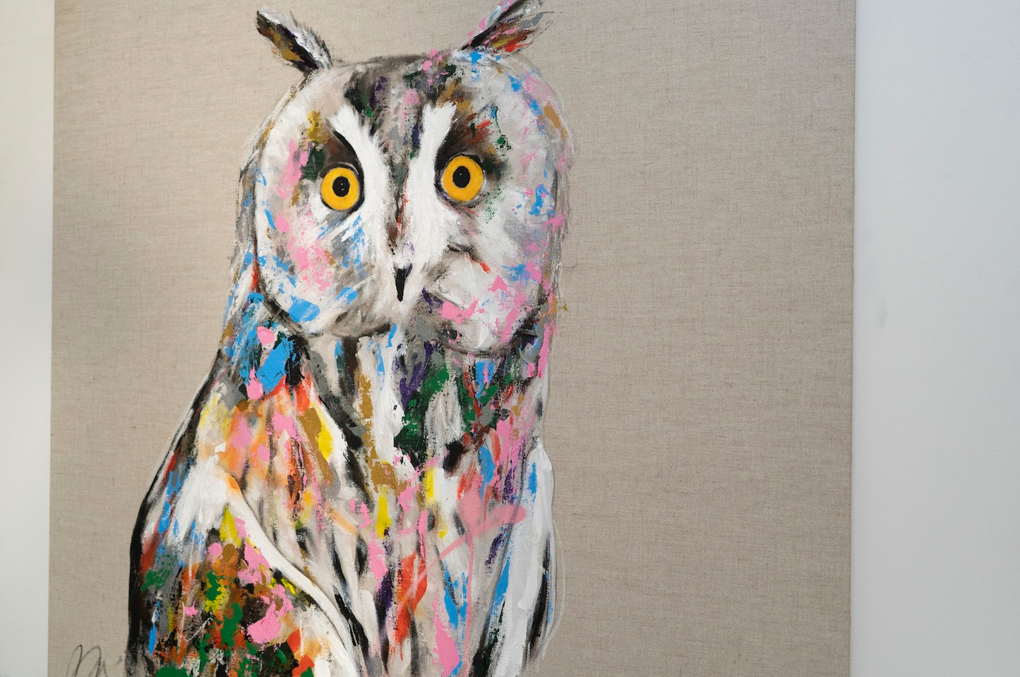Title of artwork "Owl" contemporary painting