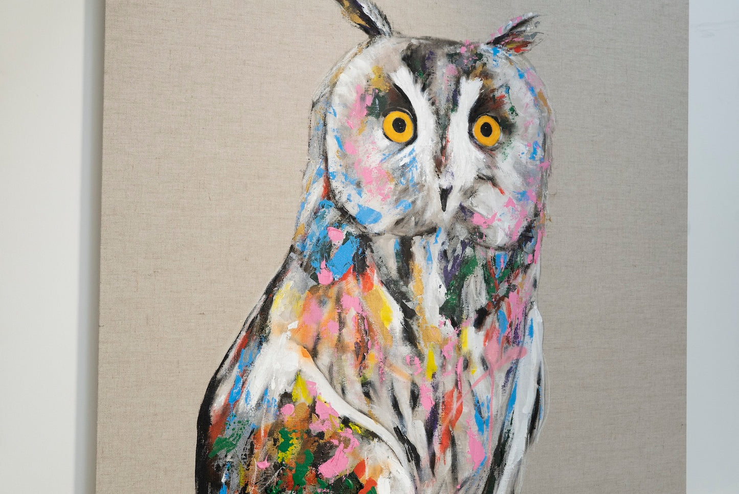 Title of artwork "Owl" contemporary painting