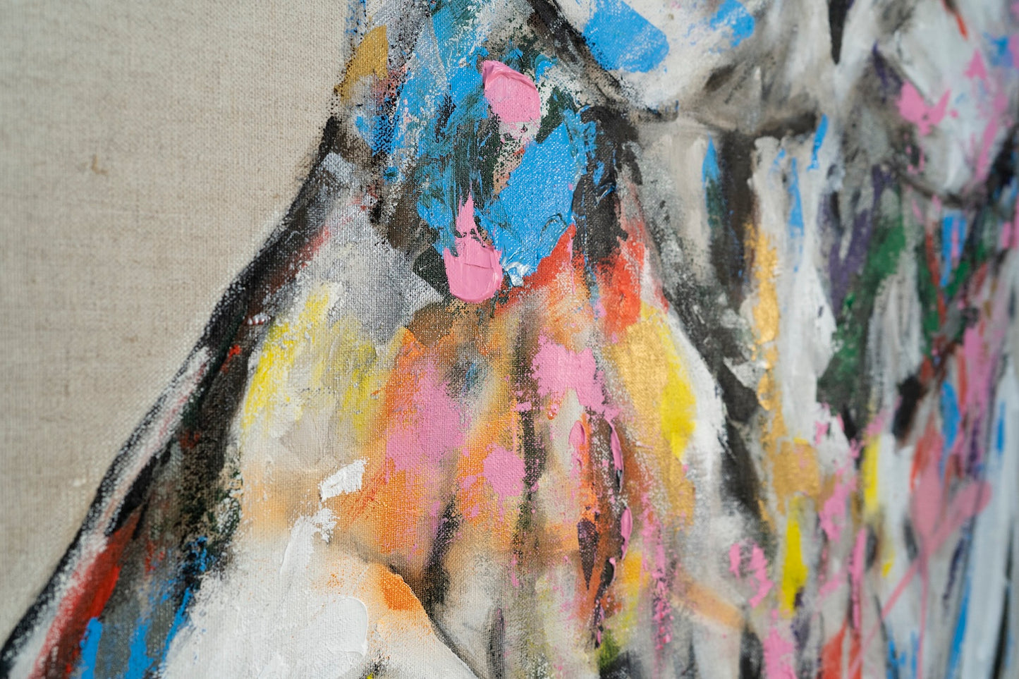 Title of artwork "Owl" contemporary painting