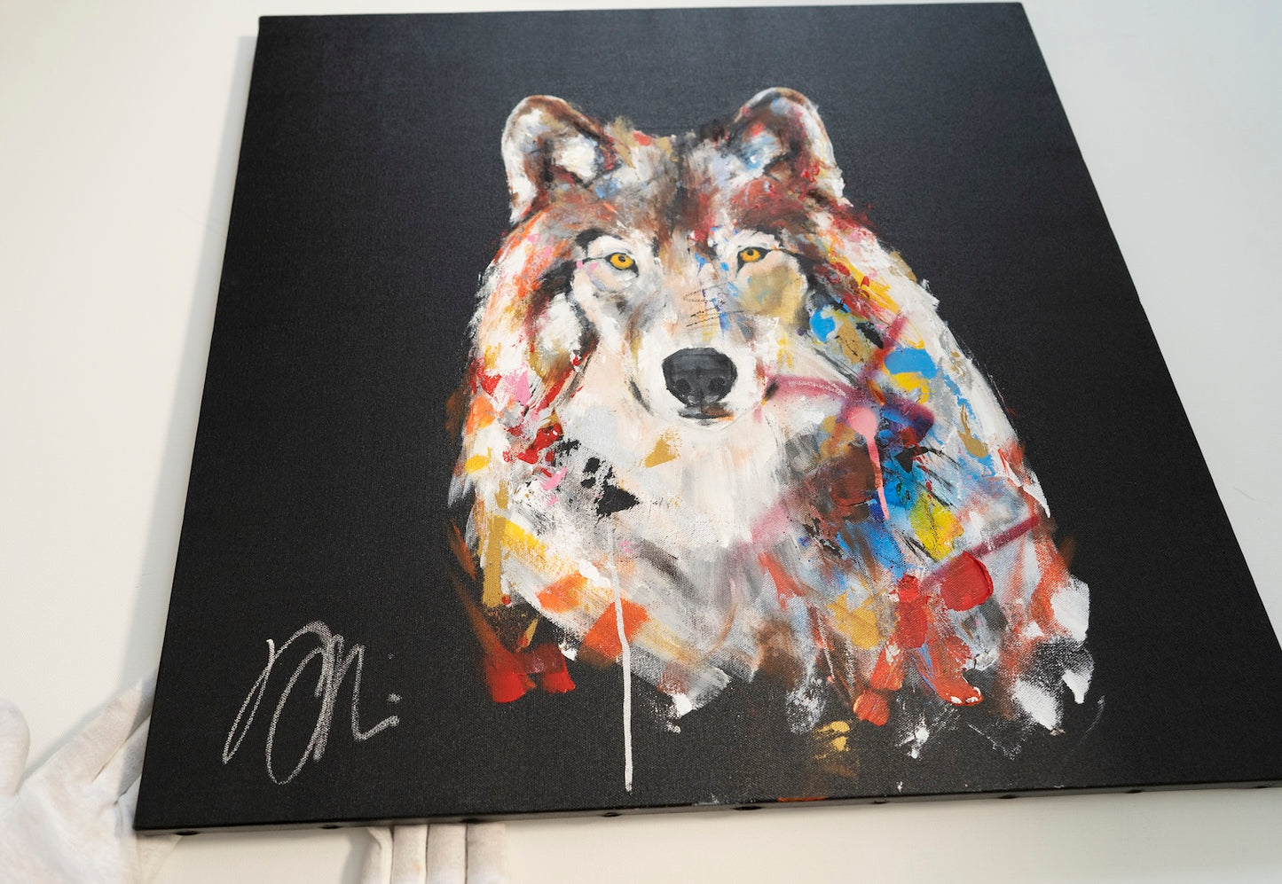 Title of artwork "Wolf" contemporary painting
