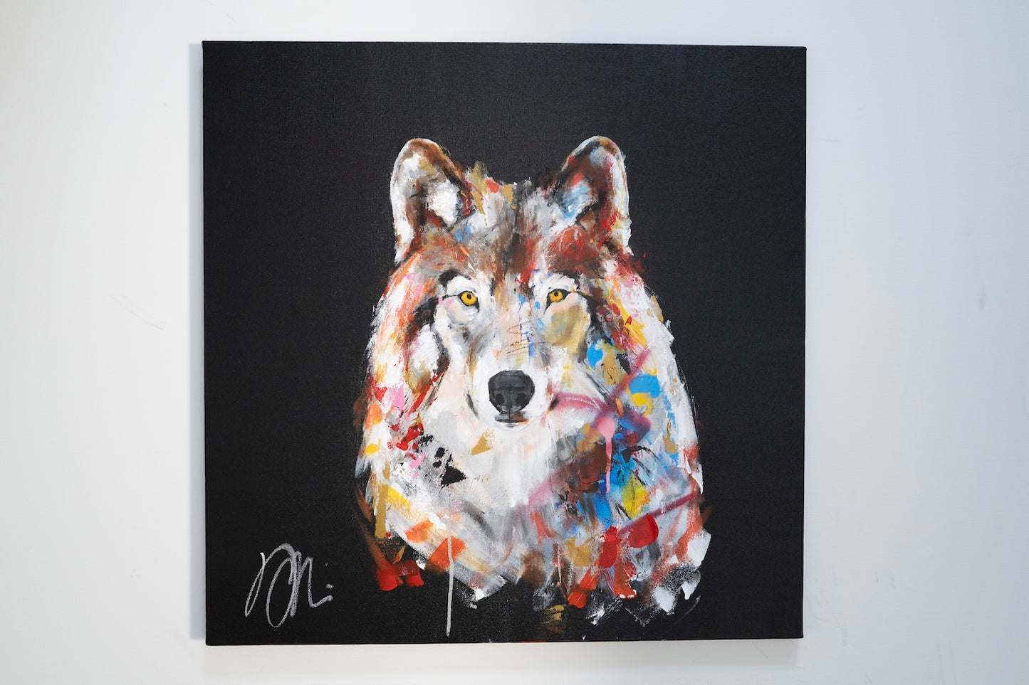 Title of artwork "Wolf" contemporary painting