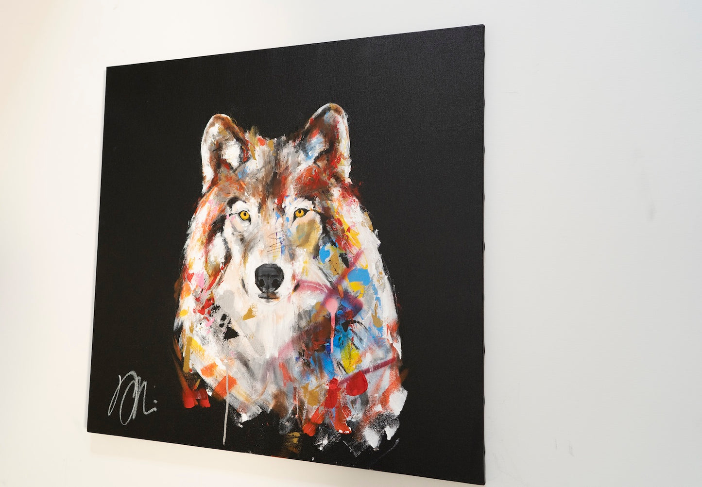 Title of artwork "Wolf" contemporary painting