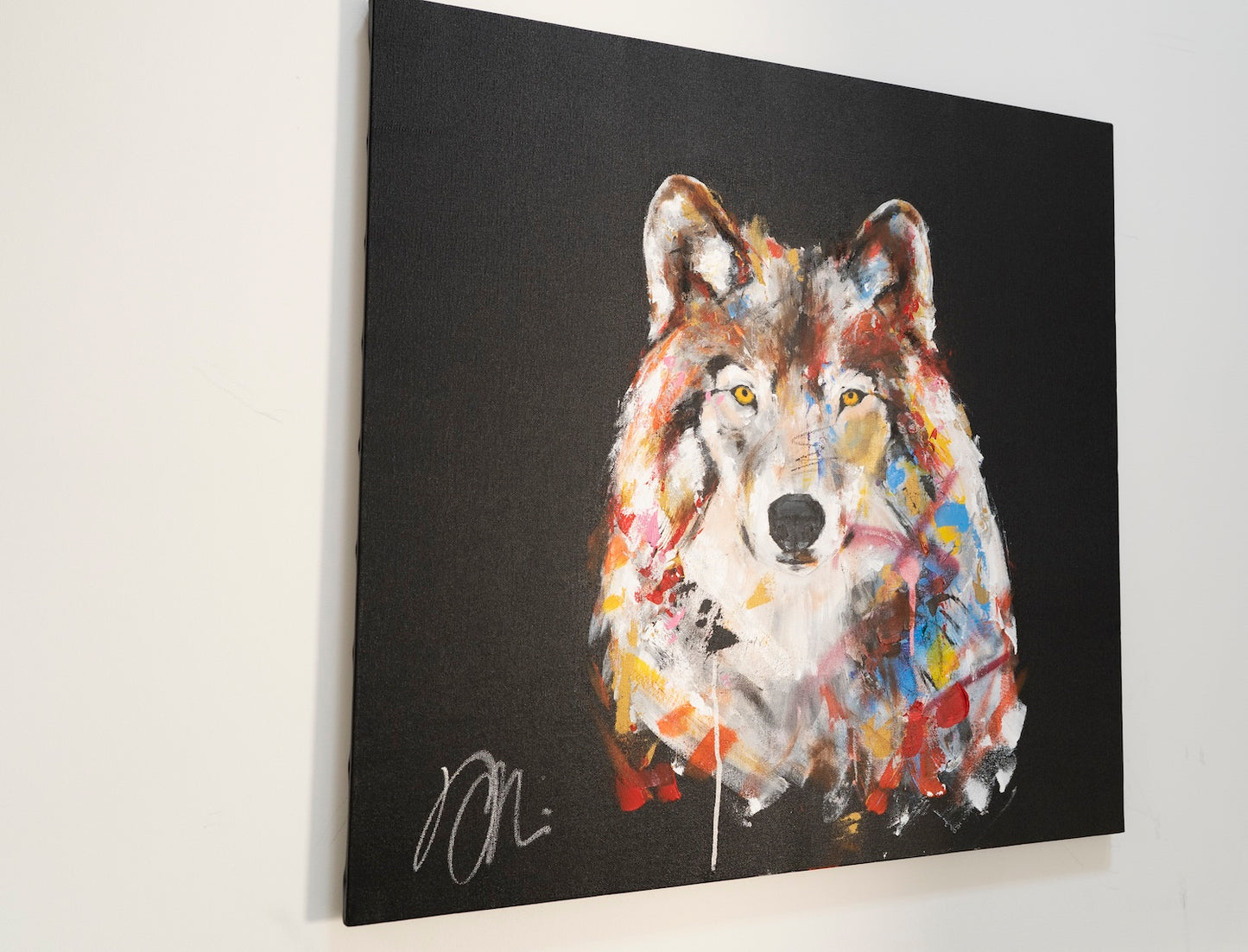 Title of artwork "Wolf" contemporary painting