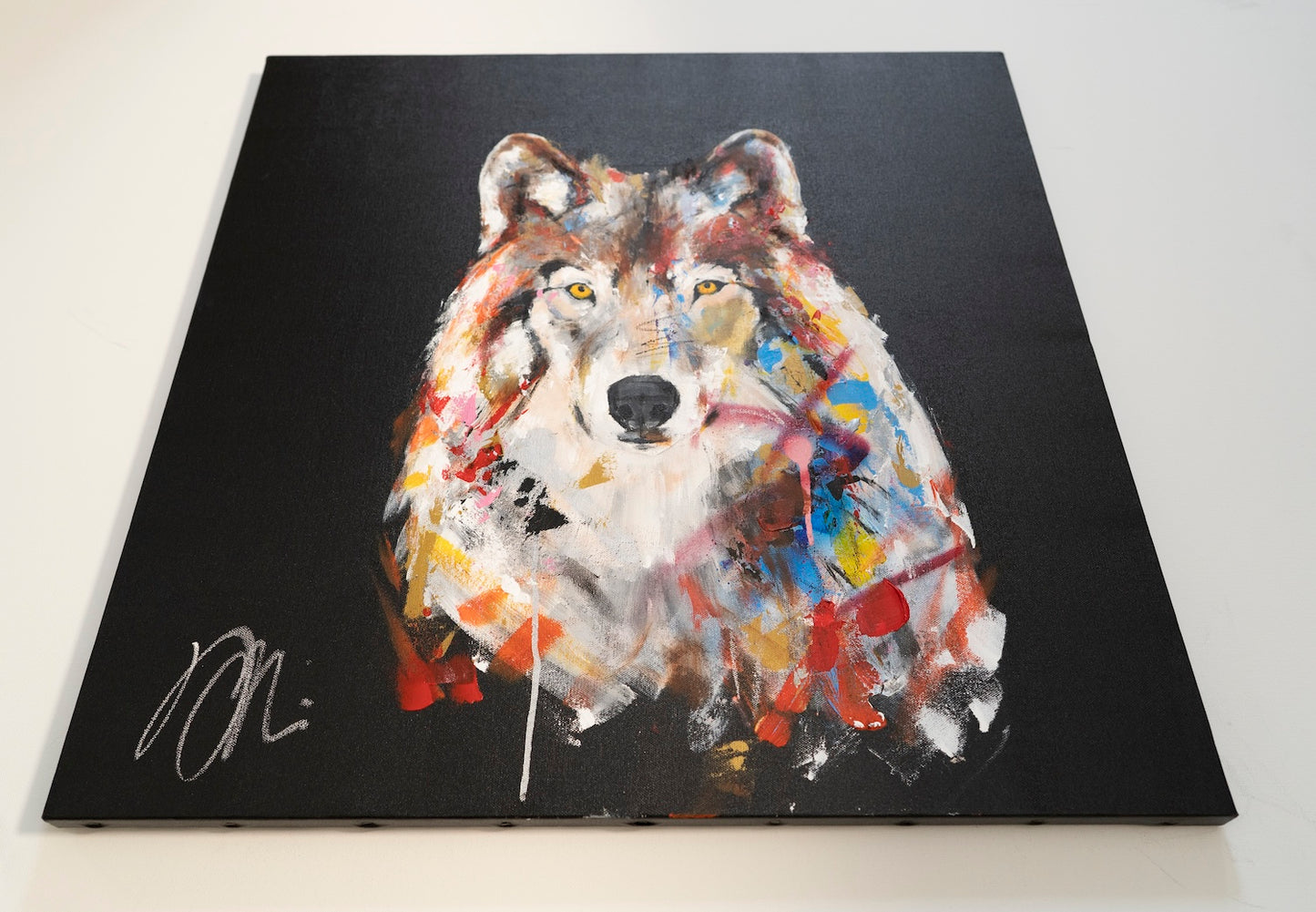 Title of artwork "Wolf" contemporary painting