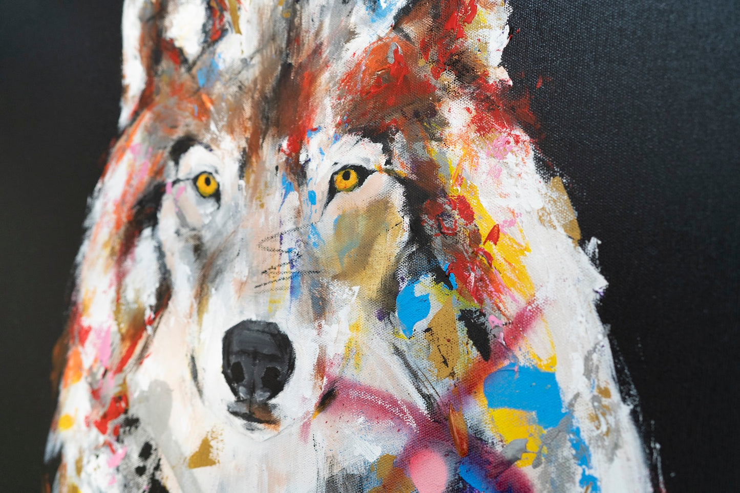 Title of artwork "Wolf" contemporary painting