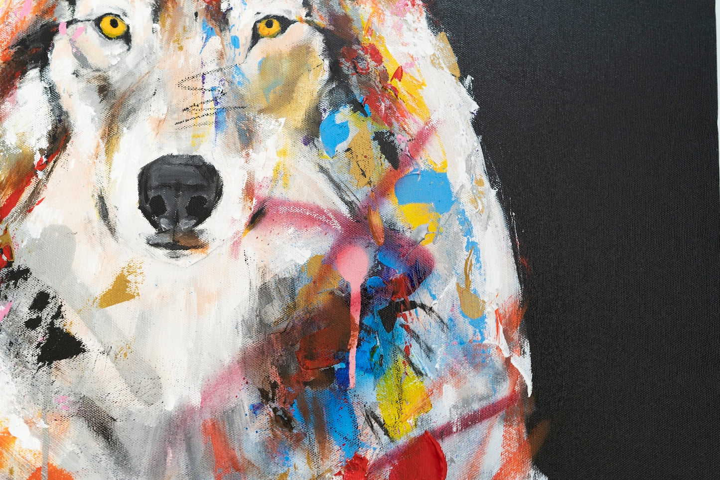Title of artwork "Wolf" contemporary painting