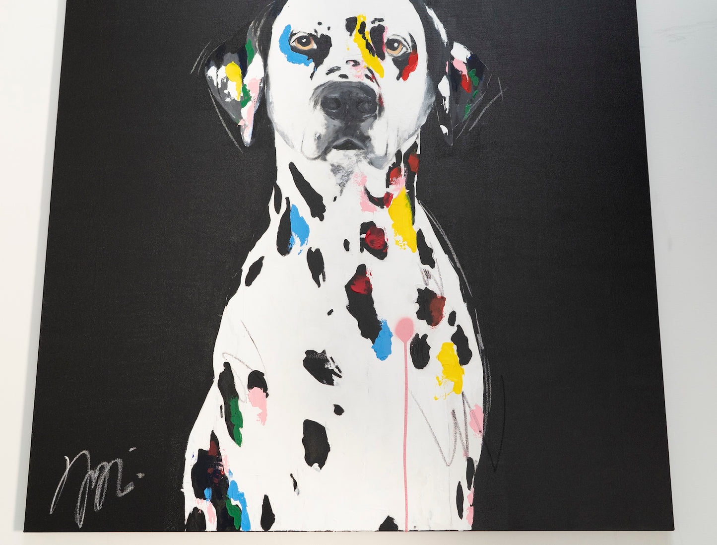 Title of artwork "Dalmatian" contemporary painting