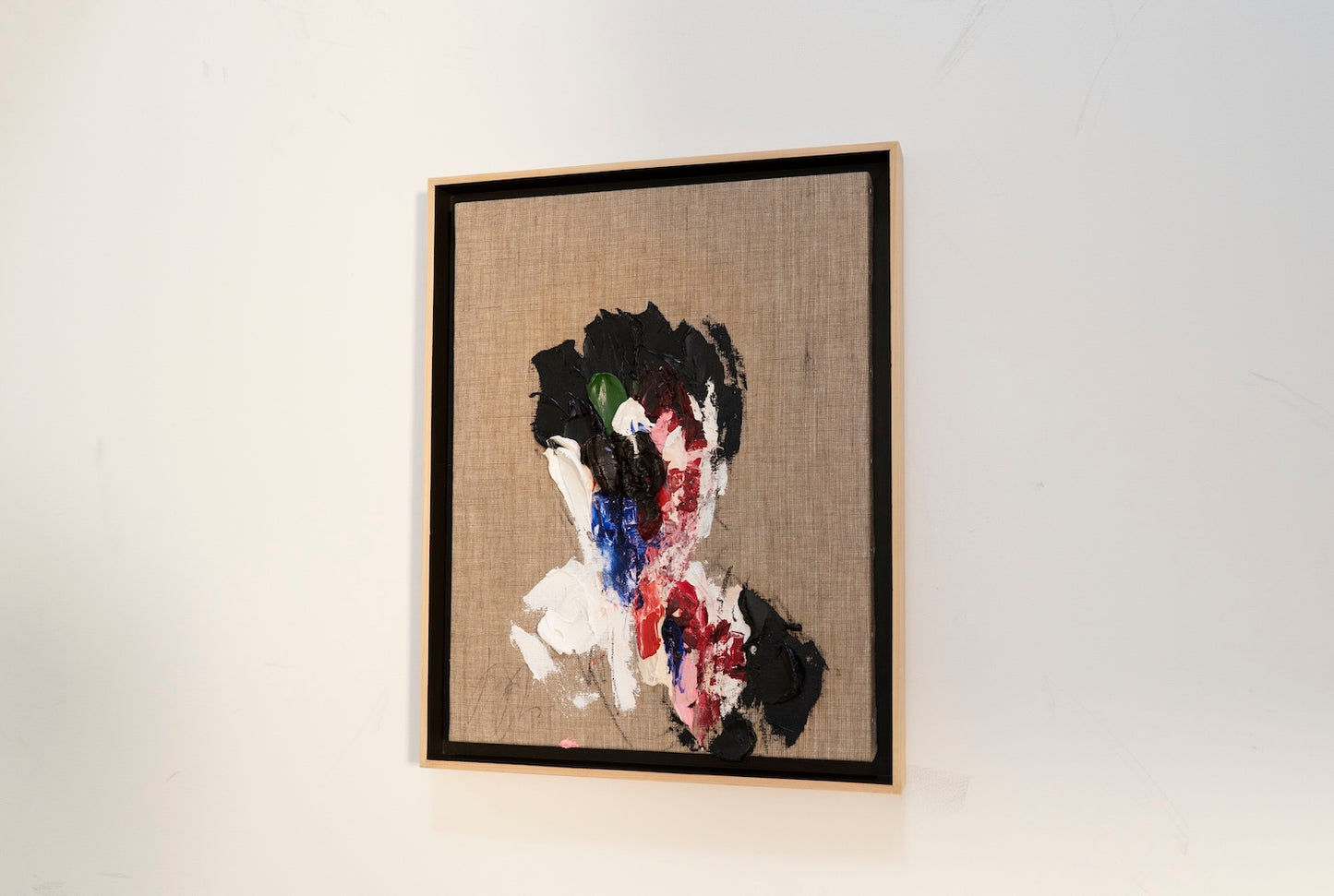 Raw Umber (Dark brown) Portrait work contemporary painting