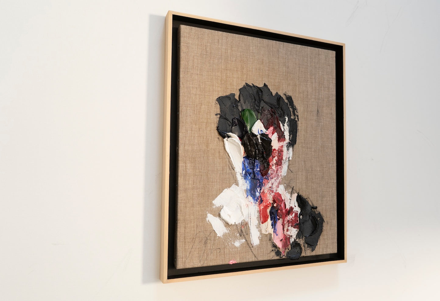 Raw Umber (Dark brown) Portrait work contemporary painting