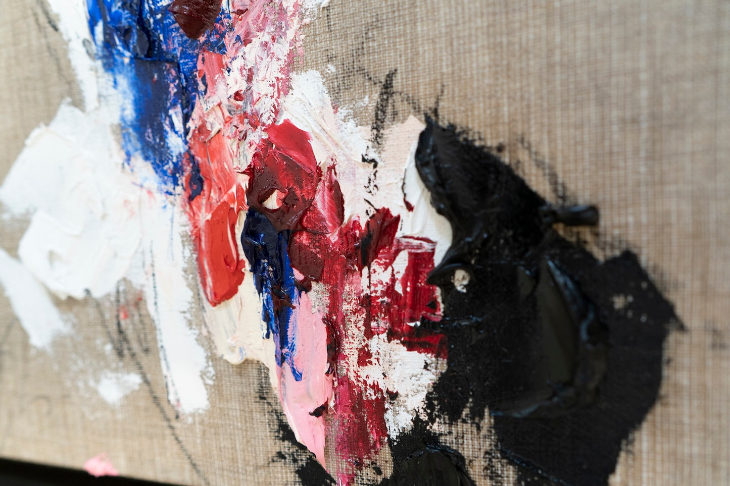 Raw Umber (Dark brown) Portrait work contemporary painting