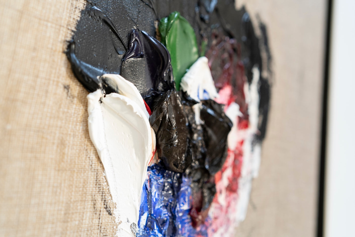 Raw Umber (Dark brown) Portrait work contemporary painting