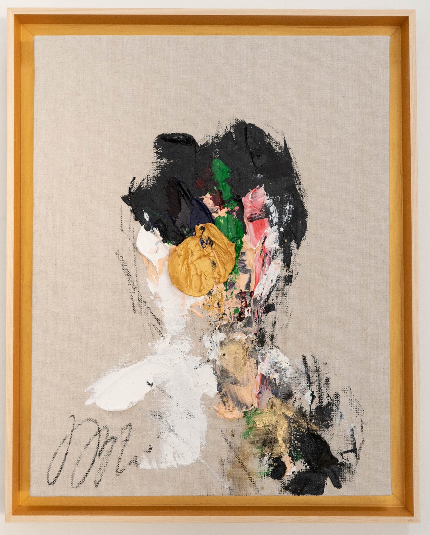 Gold Portrait work contemporary painting