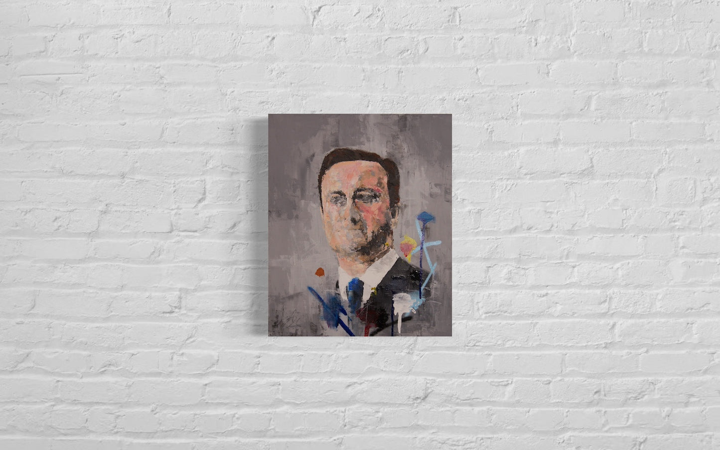 Portrait work untitled (David Cameron) contemporary painting