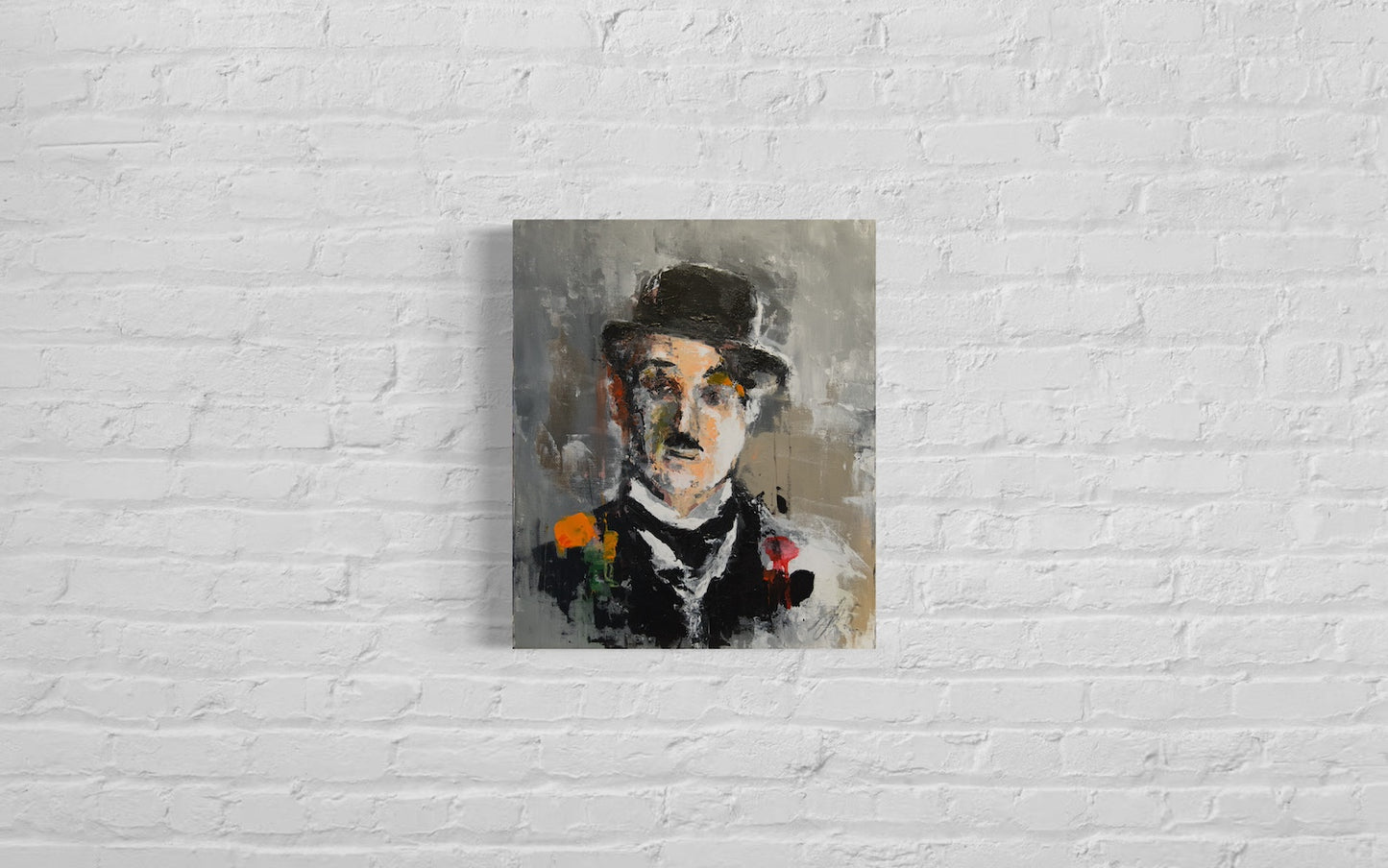 UNTITLED Portrait work (Chaplin) contemporary painting