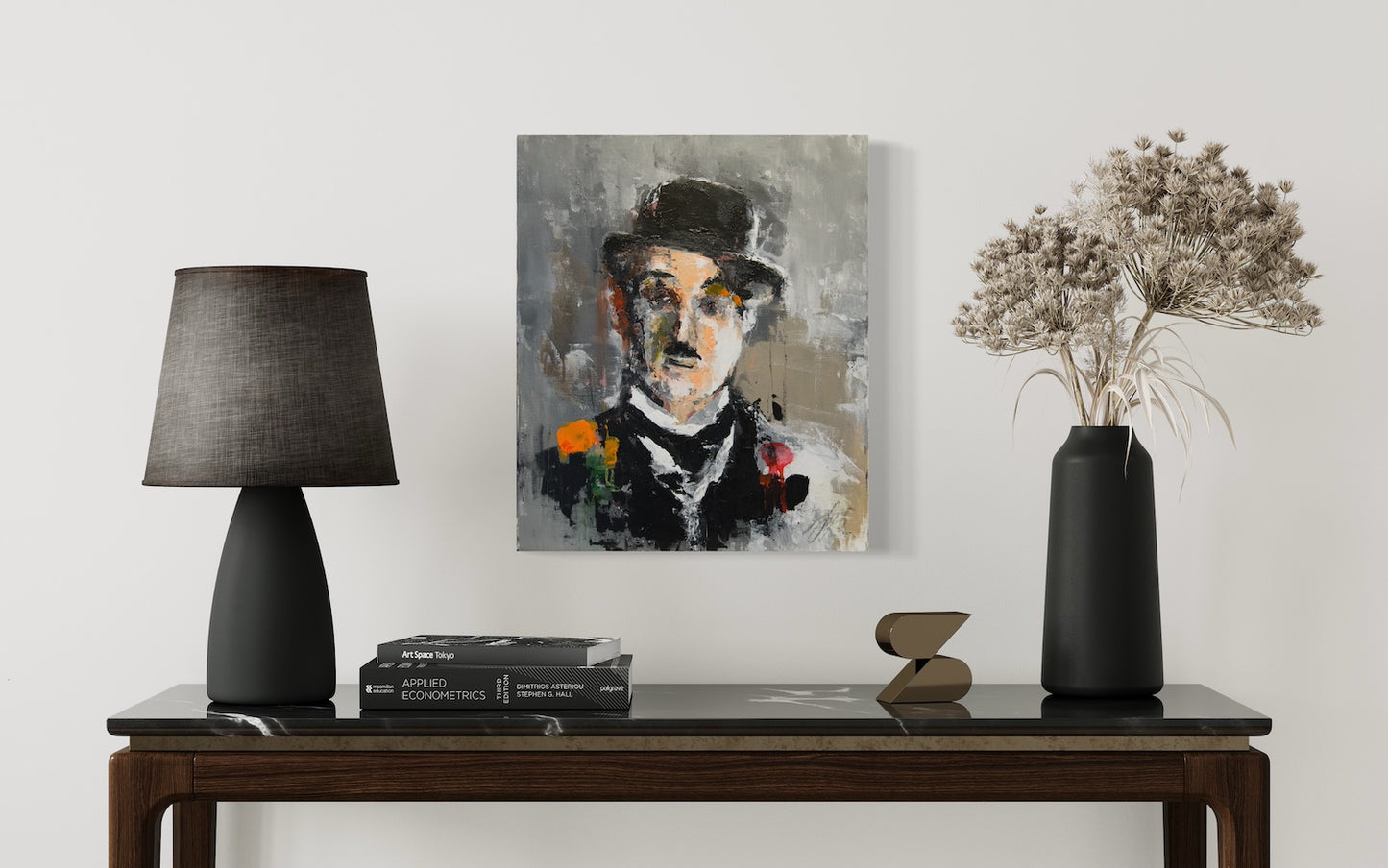 UNTITLED Portrait work (Chaplin) contemporary painting