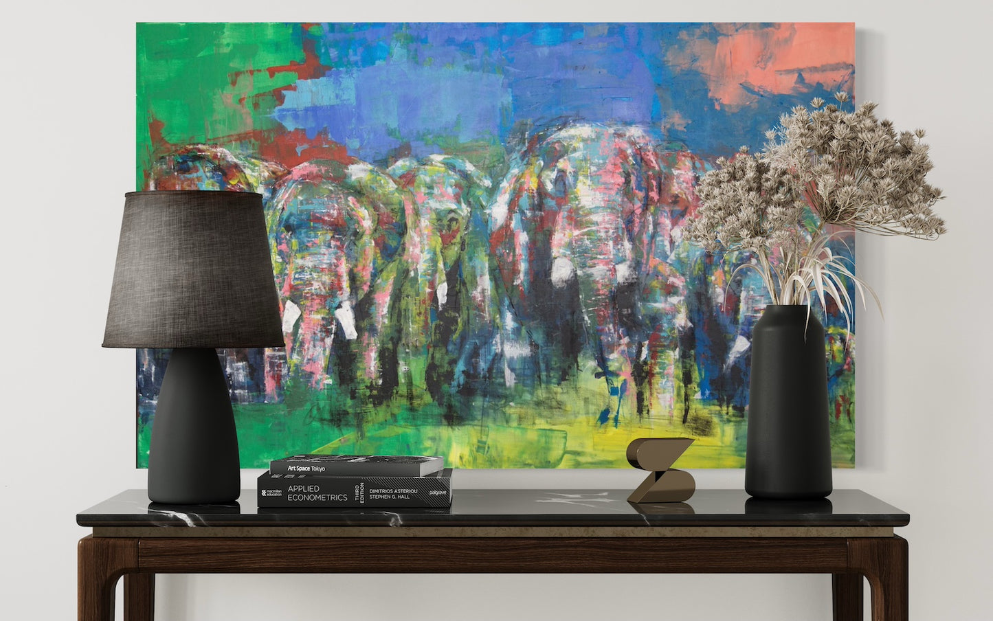 Elephants 勇者の群れ painting