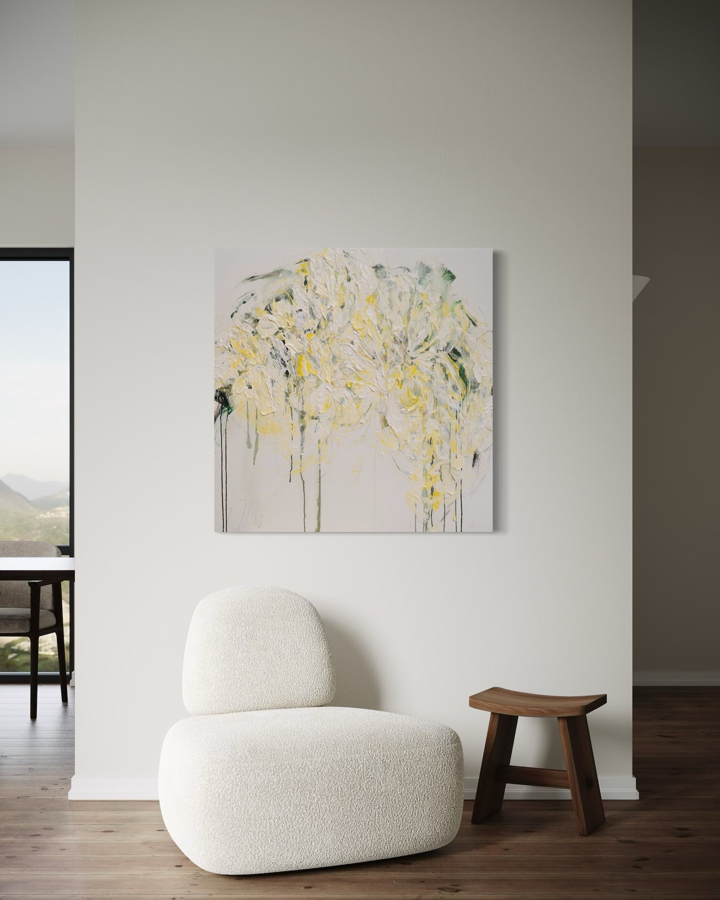 Title of artwork "Flowers" contemporary painting