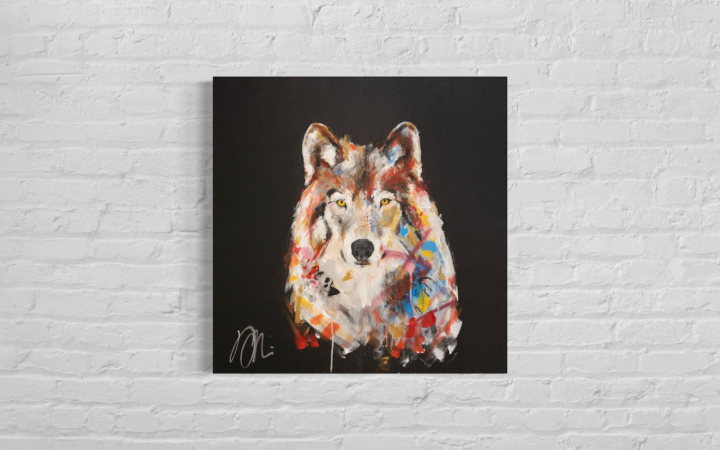 Title of artwork "Wolf" contemporary painting