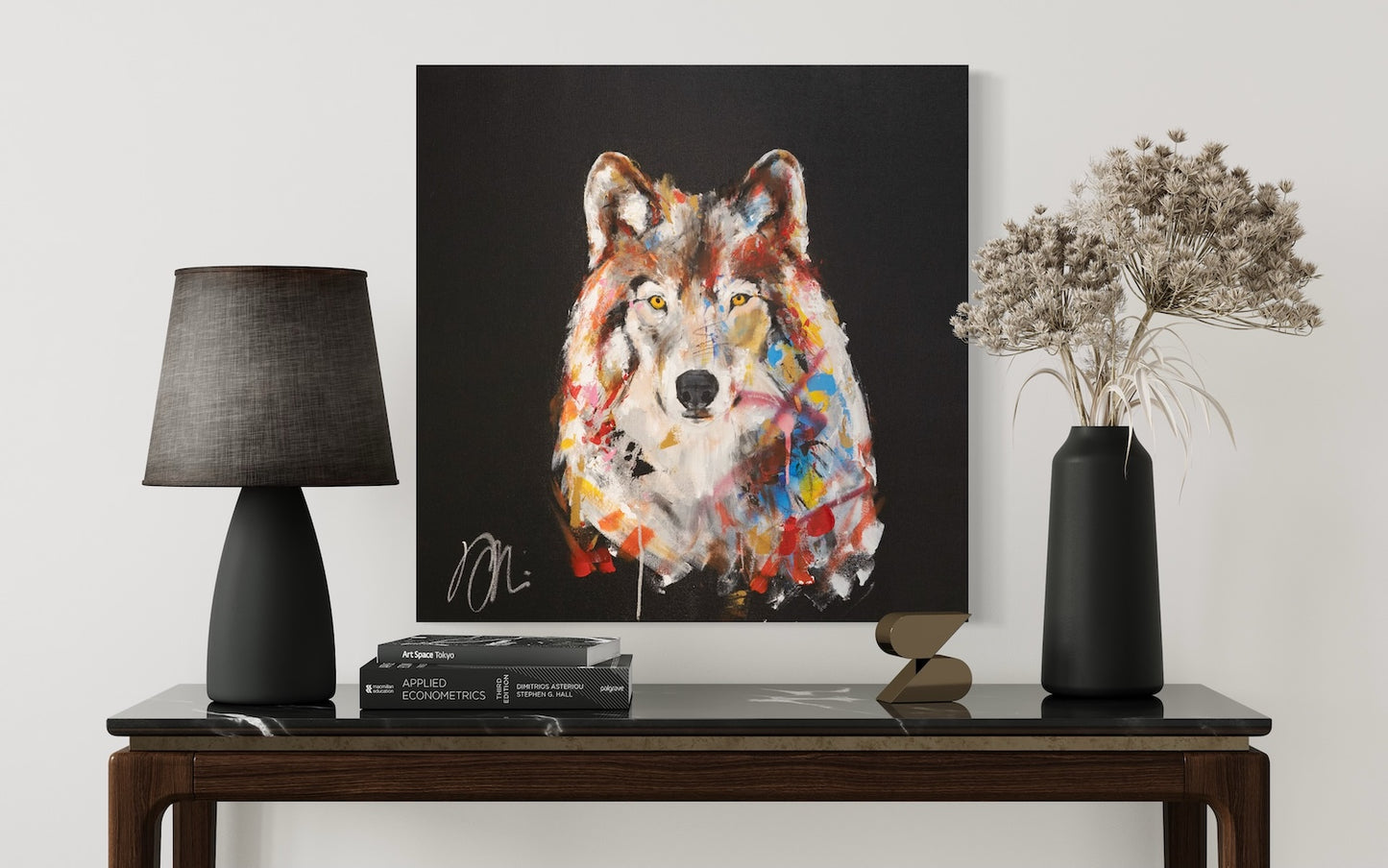 Title of artwork "Wolf" contemporary painting