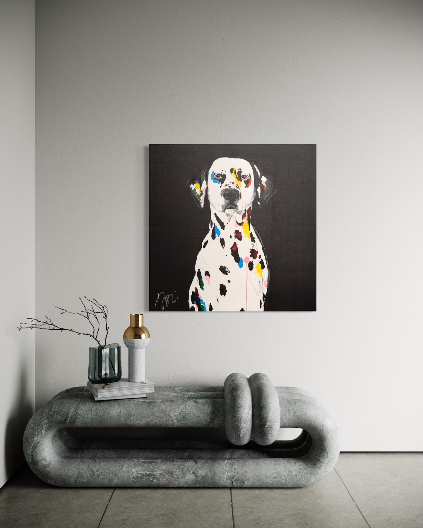 Title of artwork "Dalmatian" contemporary painting