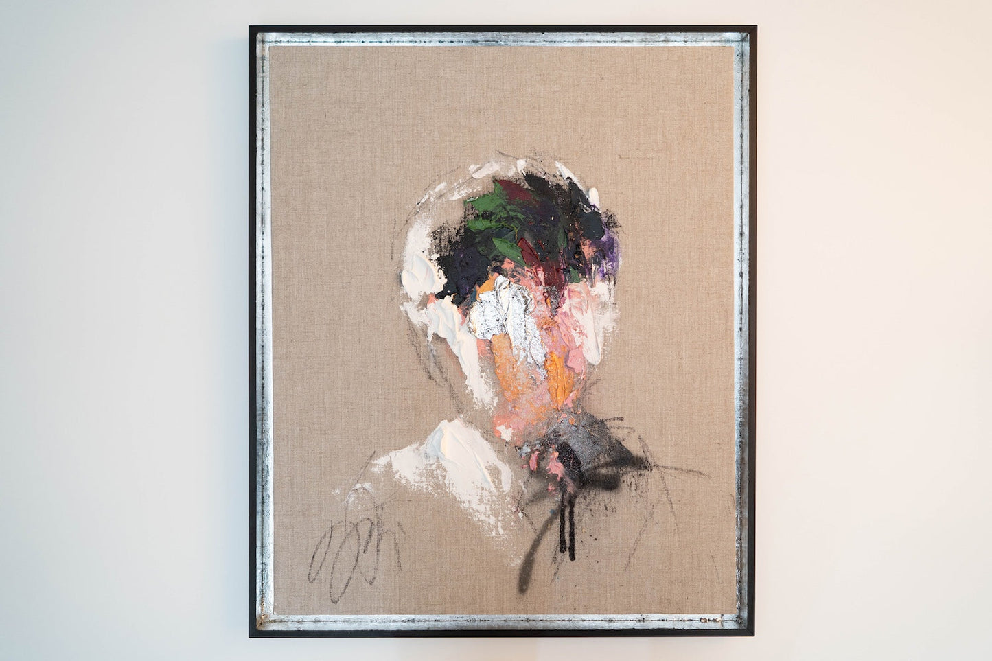 Antique Silver Portrait work (Large size) contemporary painting art