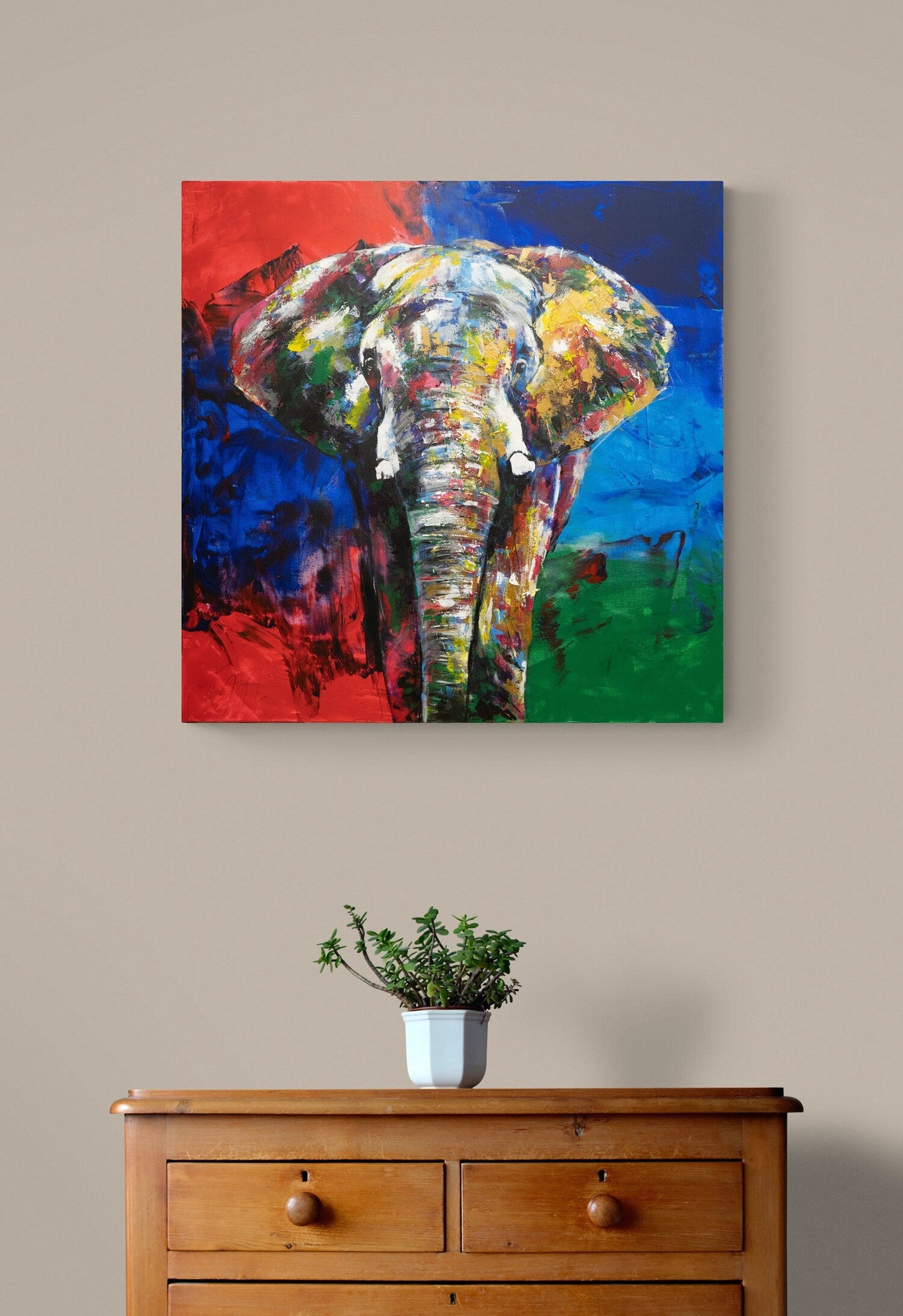 Elephant contemporary painting art