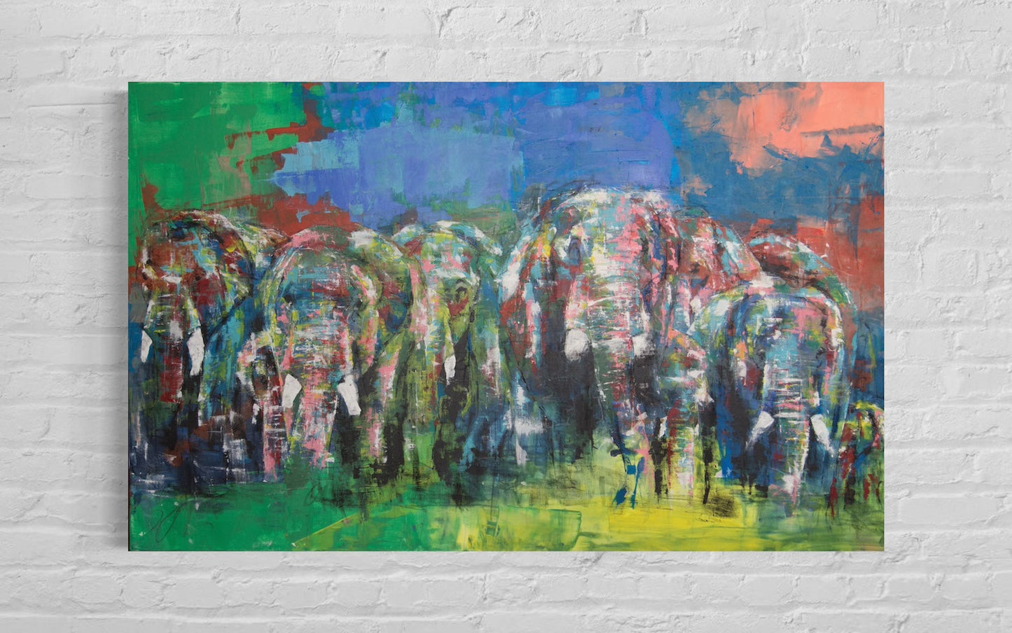 Elephants 勇者の群れ contemporary painting art